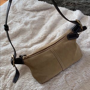COACH Suede and Leather Hobo Bag